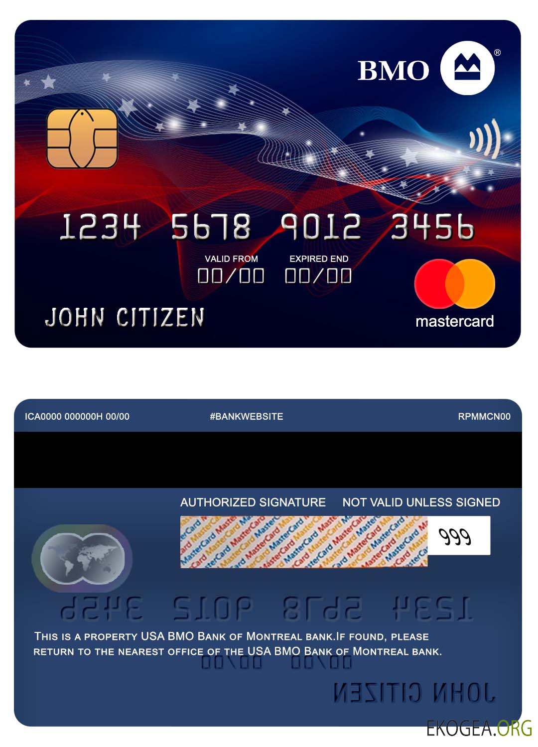 USA Mastercard bancaire BMO Banque de Montréal